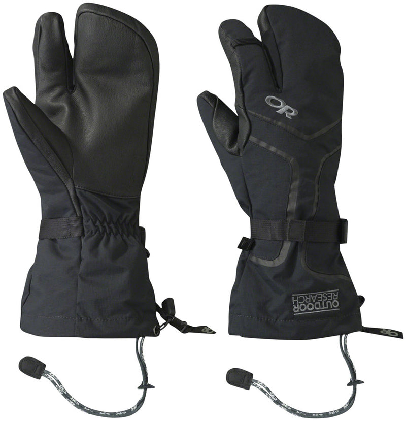 Load image into Gallery viewer, Outdoor Research Highcamp 3-Finger Gloves - Black Full Finger Small
