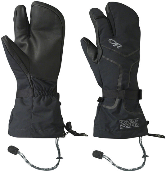Outdoor Research Highcamp 3-Finger Gloves - Black Full Finger Small