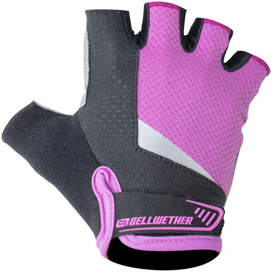 Bellwether Ergo Gel Gloves - Purple Short Finger Womens Large