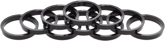 Problem Solvers Tapered Headset Stack Spacer - 28.6 5mm Aluminum BLK Bag of 10