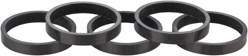 WHISKY 5mm UD Carbon Spacer Gloss Black 5-pack