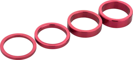 Salt Headset Spacer Headset Spacer 1-1/8 Height: 3mm/5mm/8mm/10mm 6061-T6 Aluminum Red