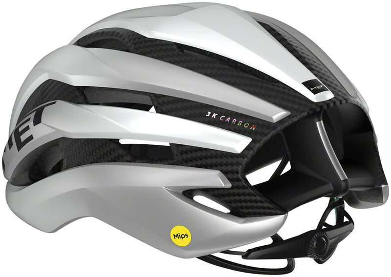 Load image into Gallery viewer, MET Trenta 3K Carbon MIPS Helmet - White/Silver Metallic Matte Small
