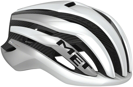 MET Trenta 3K Carbon MIPS Helmet - White/Silver Metallic Matte Medium