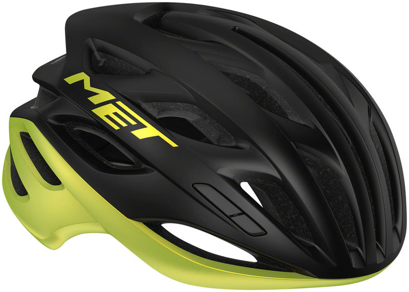 Load image into Gallery viewer, MET Estro MIPS Helmet - Black/Lime Yellow Metallic Glossy Large
