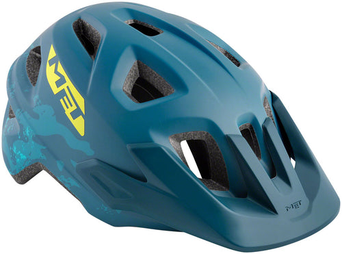 MET Eldar MIPS Kids Helmet - Petrol Blue Camo Matte Youth 52-57cm