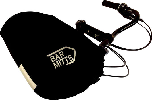 Bar Mitts Mustache / Townie Pogie Handlebar Mittens: One Size Black