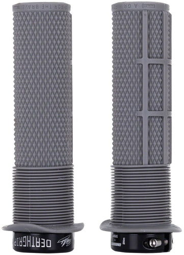 DMR DeathGrip Flanged Grips - Thick Lock-On Gray