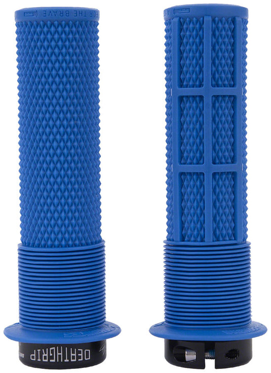 DMR DeathGrip Flanged Grips - Thick Lock-On Royal Blue