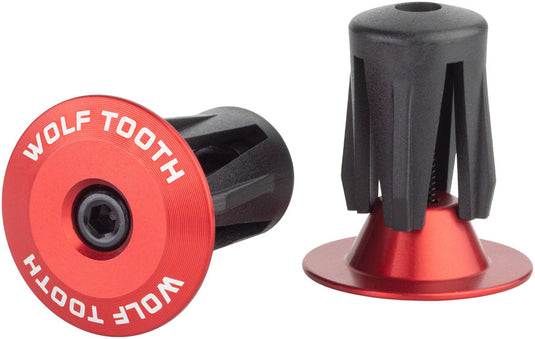 Wolf Tooth Alloy Bar End Plugs - Red