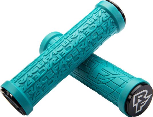 RaceFace Grippler Grips - Turquoise Lock-On 33mm