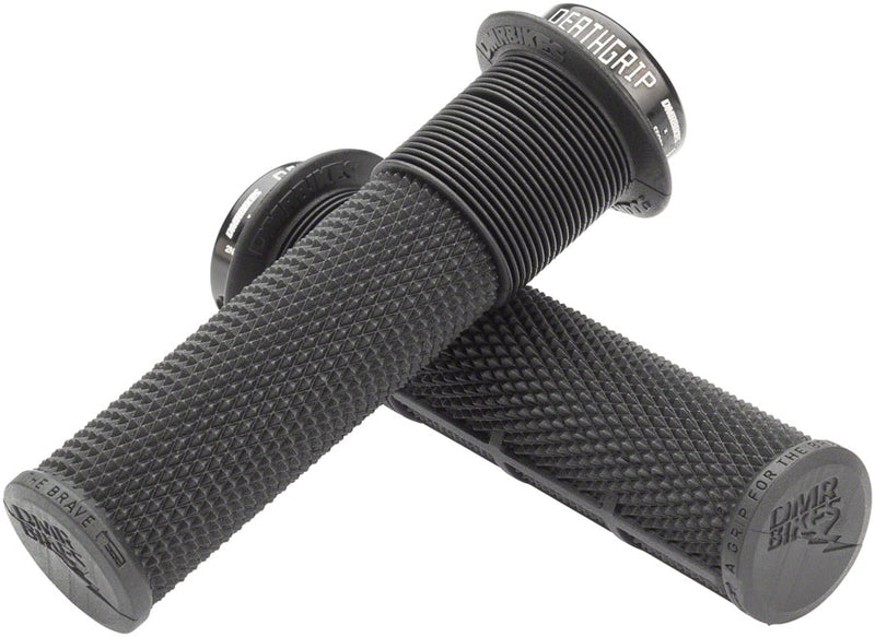 Load image into Gallery viewer, DMR DeathGrip Flanged Grips - Thick Lock-On Black
