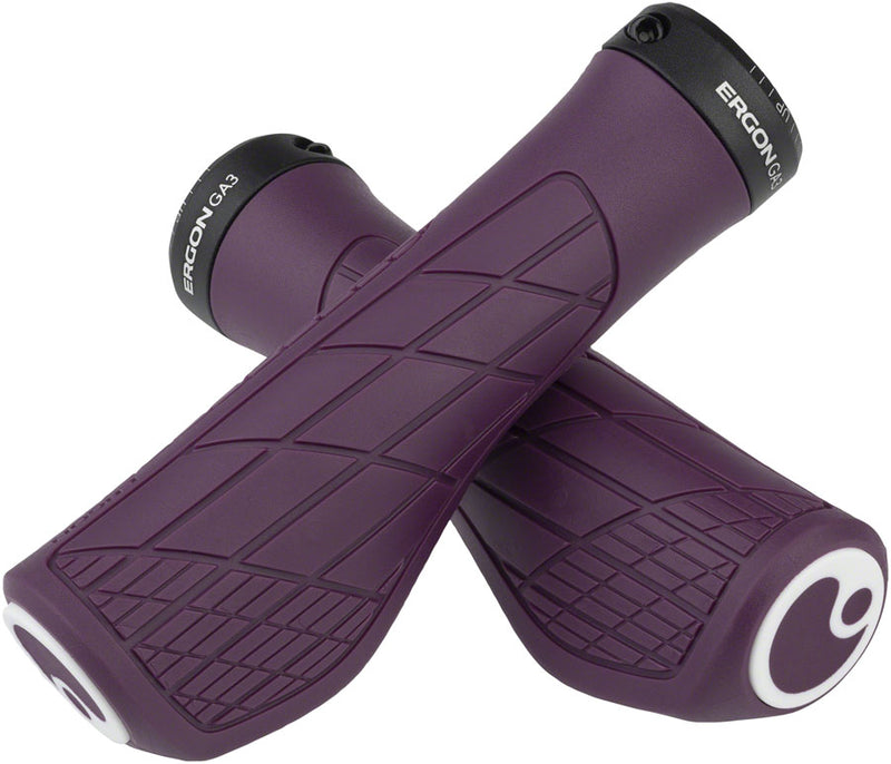 Load image into Gallery viewer, Ergon GA3 Grips - Purple Reign Lock-On Small
