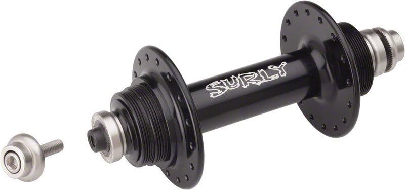Load image into Gallery viewer, Surly Ultra New Rear Hub - Threaded x 130mm Rim Brake Fixed/Free Black 32H
