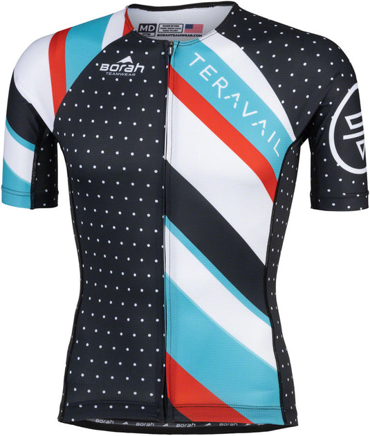 Teravail Waypoint Mens Jersey - Black White Blue Red Small