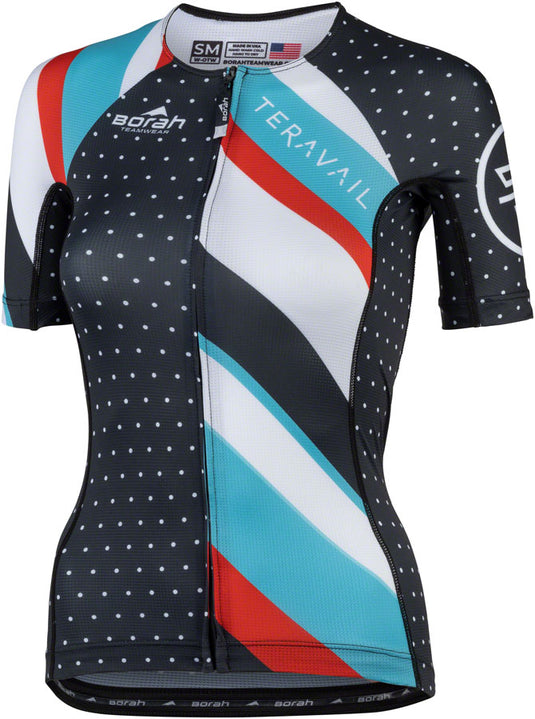 Teravail Waypoint Womens Jersey - Black White Blue Red Large