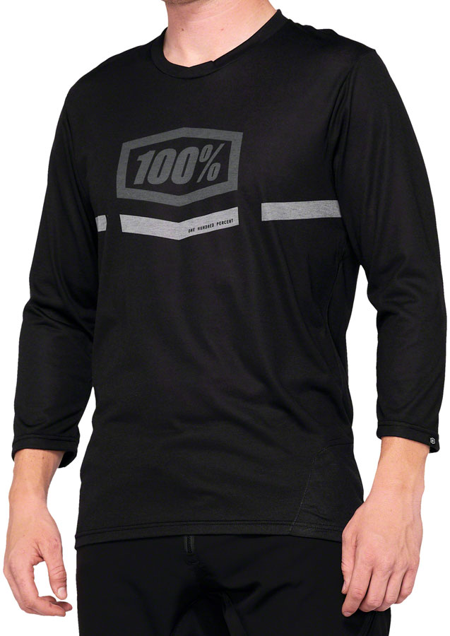 Load image into Gallery viewer, 100% Airmatic 3/4 Sleeve Jersey - Black Medium
