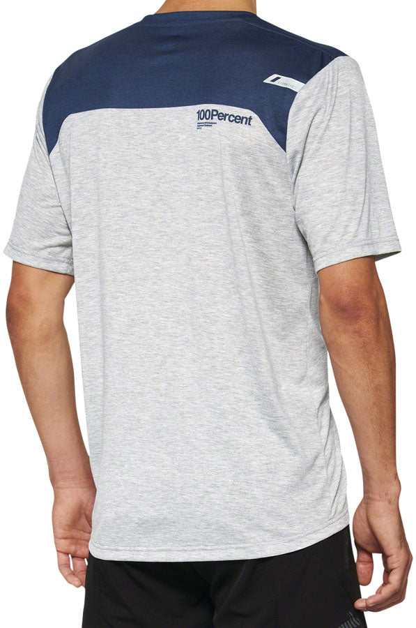 Load image into Gallery viewer, 100% Airmatic Jersey - Gray/Midnight Short Sleeve Mens Large
