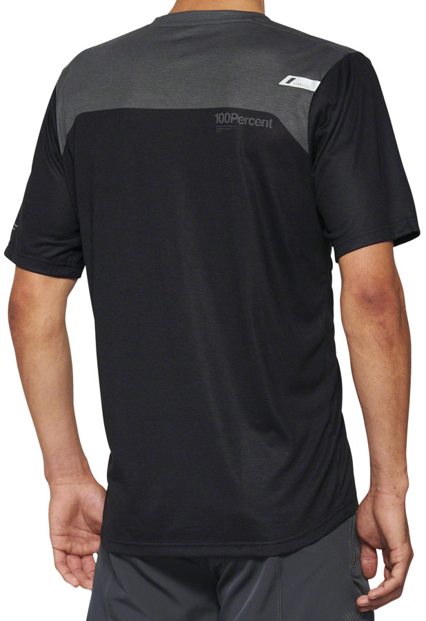 Load image into Gallery viewer, 100% Airmatic Jersey - Black/Charcoal Short Sleeve Mens X-Large
