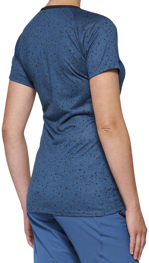 Load image into Gallery viewer, 100% Airmatic Jersey - Blue Short Sleeve Womens Small
