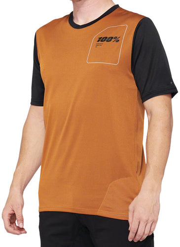 100% Ridecamp Jersey - Terracotta/Black Short Sleeve Mens X-Large