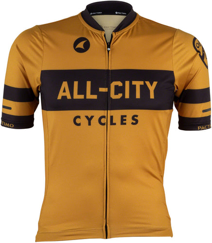 All-City Classic Logowear Mens Jersey - Mustard Brown Black Medium