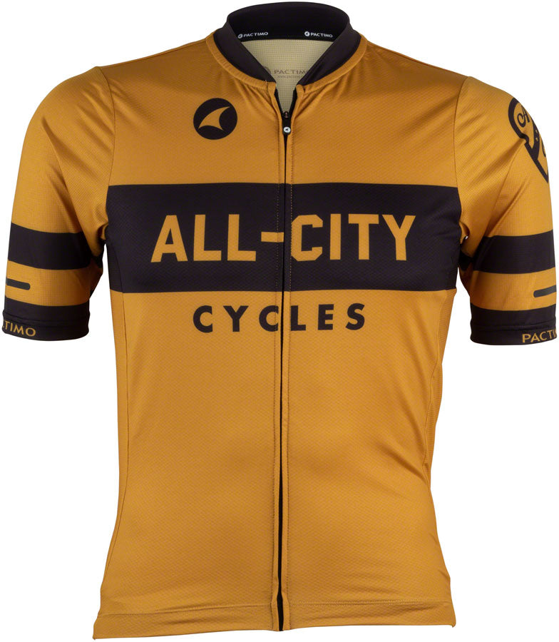 Load image into Gallery viewer, All-City Classic Logowear Mens Jersey - Mustard Brown Black Medium
