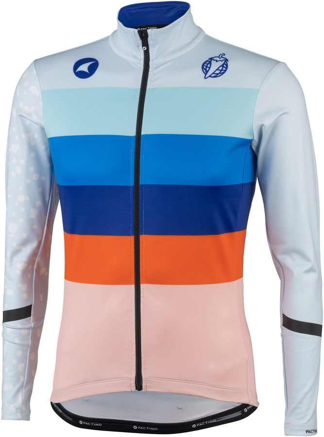 Load image into Gallery viewer, Salsa Arctica Mens Long Sleeve Jersey - Light Blue w/Stripes Small
