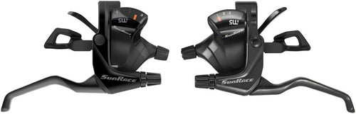 SunRace M503 ST Trigger Brake/Shift Lever Set - 3x8-Speed For V-Brakes Black