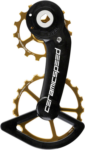 CeramicSpeed OSPW Pulley Wheel System SRAM Rival AXS - Alloy Pulley Carbon Cage Gold