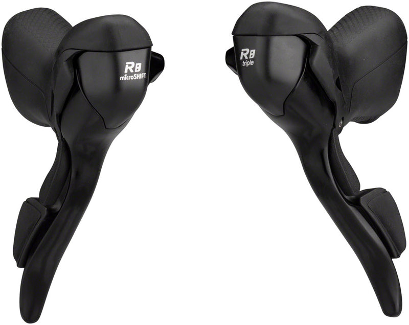 Load image into Gallery viewer, microSHIFT R8 Drop Bar Shift Lever Set 3 x 8-Speed Shimano Compatible
