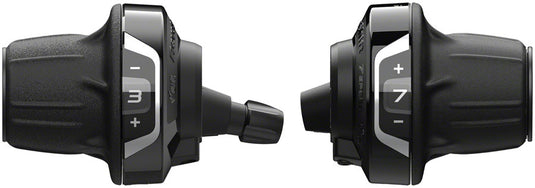 Shimano Tourney SL-RV400 Revoshift Twist Shifter Set - 3x7 Speed Optical Gear Display