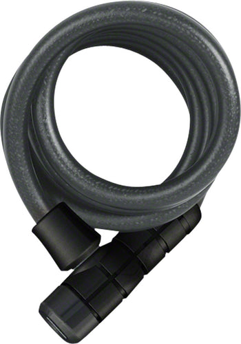 ABUS Booster 6512 Keyed Coiled Cable Lock: 180cm x 12mm With Mount Black