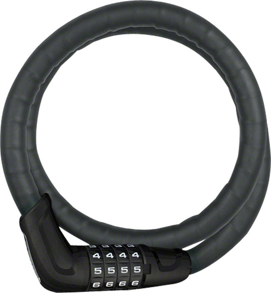 ABUS Tresorflex 6615 Combination Coiled Cable Lock 120cm x 15mm With Mount BLK