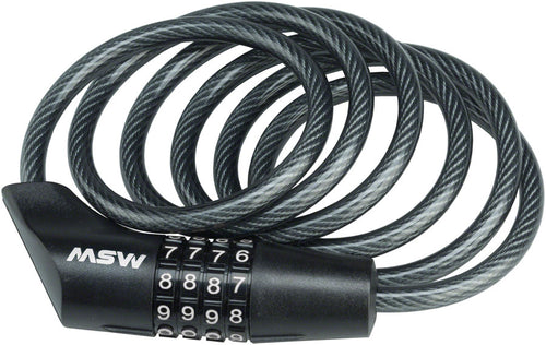 MSW CLK-108 Combination Cable Lock 8mm x 5 Black