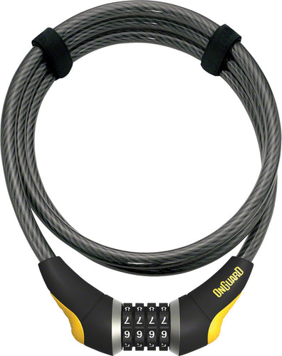 OnGuard Akita Resettable Combo Cable Lock: 6 x 10mm Gray/Black/Yellow