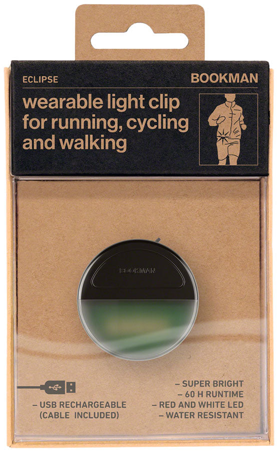 Load image into Gallery viewer, Bookman Eclipse Clip-On Light - Rechargable Black
