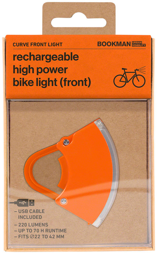 Bookman Curve Headlight - Rechargable Orange
