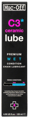 Muc-Off C3 Wet Ceramic Bike Chain Lube - 120ml Drip