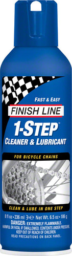 Finish Line 1-Step Cleaner and Bike Chain Lube - 8 fl oz Aerosol