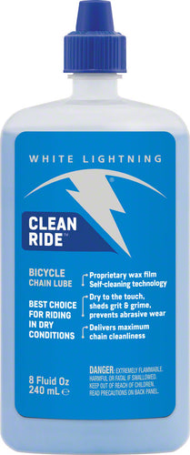 White Lightning Clean Ride Bike Chain Wax Lube - 8 fl oz Drip