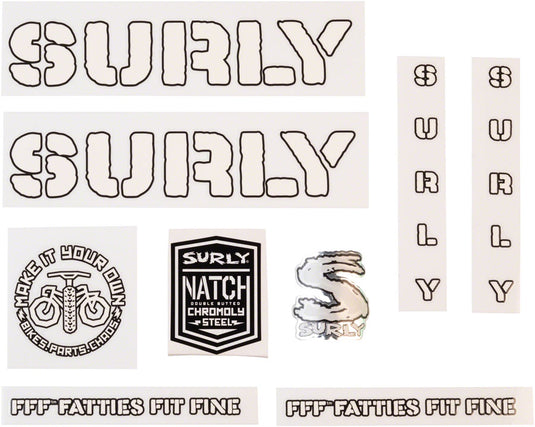Surly Overspray Decal Set - White