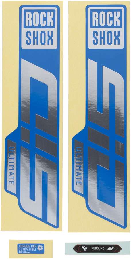 Rockshox Fork Decal Kit - SID Ultimate 27.5"/29" Gloss Polar Foil/Blue