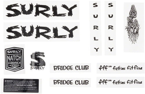 Surly Bridge Club Frame Decal Set - Black