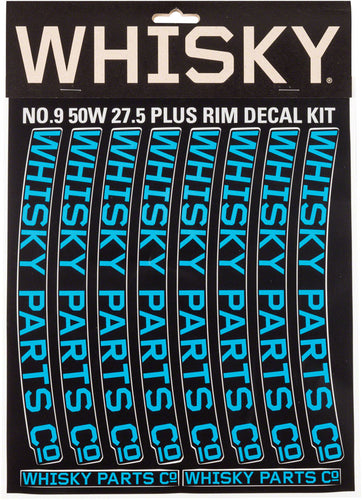 WHISKY 50w Rim Decal Kit for 2 Rims Cyan