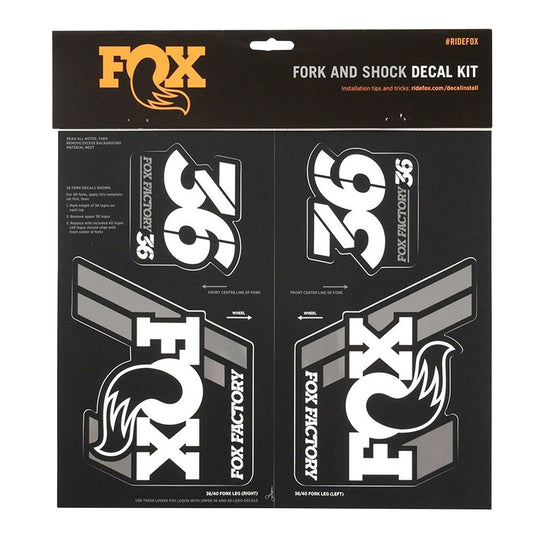 FOX Heritage Decal Kit for Forks and Shocks White