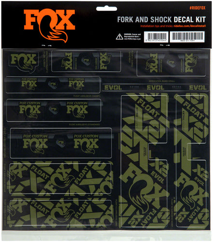 FOX Fork and Shock Decal Kit - Olive Drab