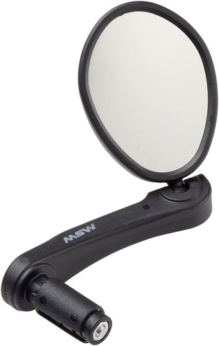 MSW Handlebar Mirror - Flat Bar Stainless Steel Lens