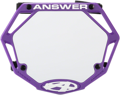 Answer 3D Mini Number Plate - Purple