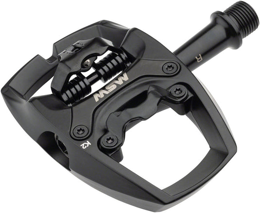 MSW Flip II Pedals - Single Side Clipless with Platform Aluminum 9/16